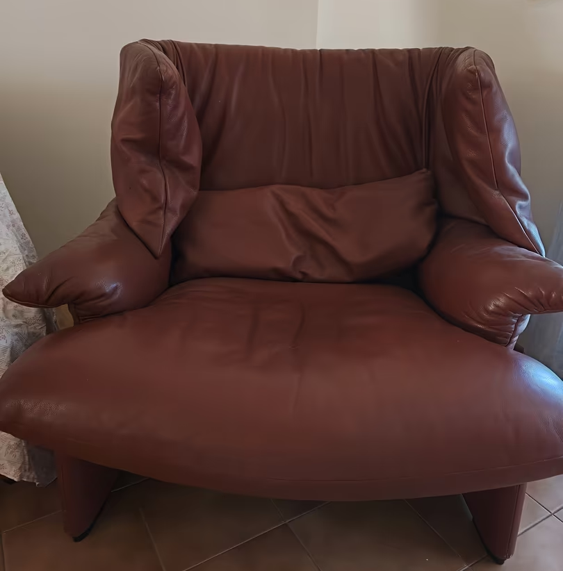 Sofa und Sessel Portovenere von Vico Magistretti für Cassina