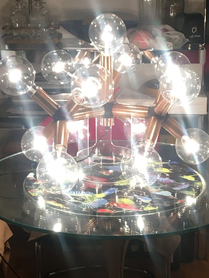 Vintage Tisch Atomic Lampe