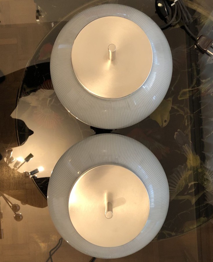 Ein Paar Alfetta-Tischlampen Design Sergio Mazza für Artemide 60er