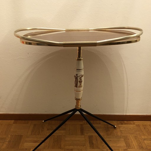Vintage Kaffeetisch in Messing 1950er